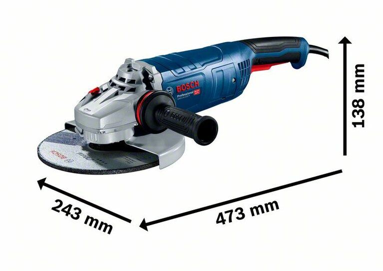 Bosch GWS 24-230 P Professional wymiary