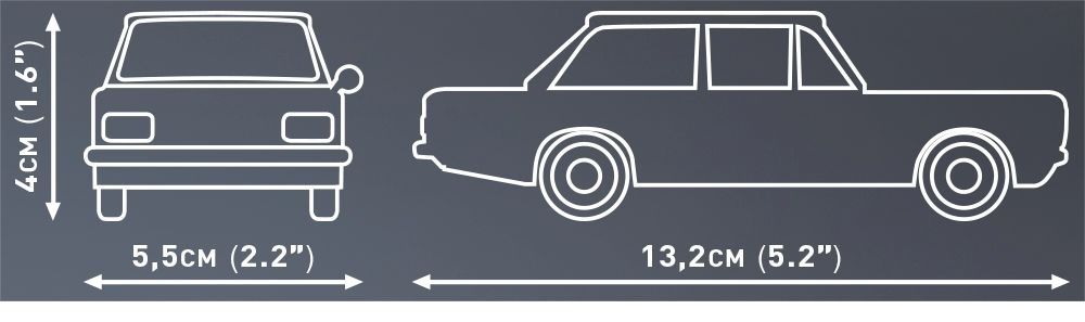 COBI Opel Rekord C-Schwarze Witwe wymiary