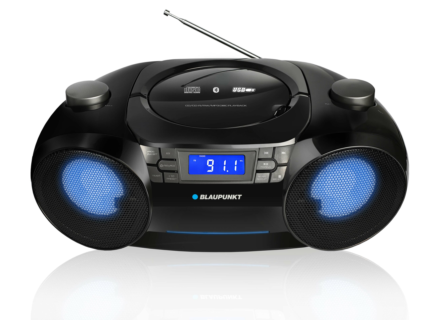 Przenośny radioodtwarzacz BT/FM/CD/MP3/USB BB31LED
