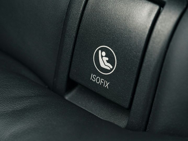 ISOFIX child car seat fastening close up