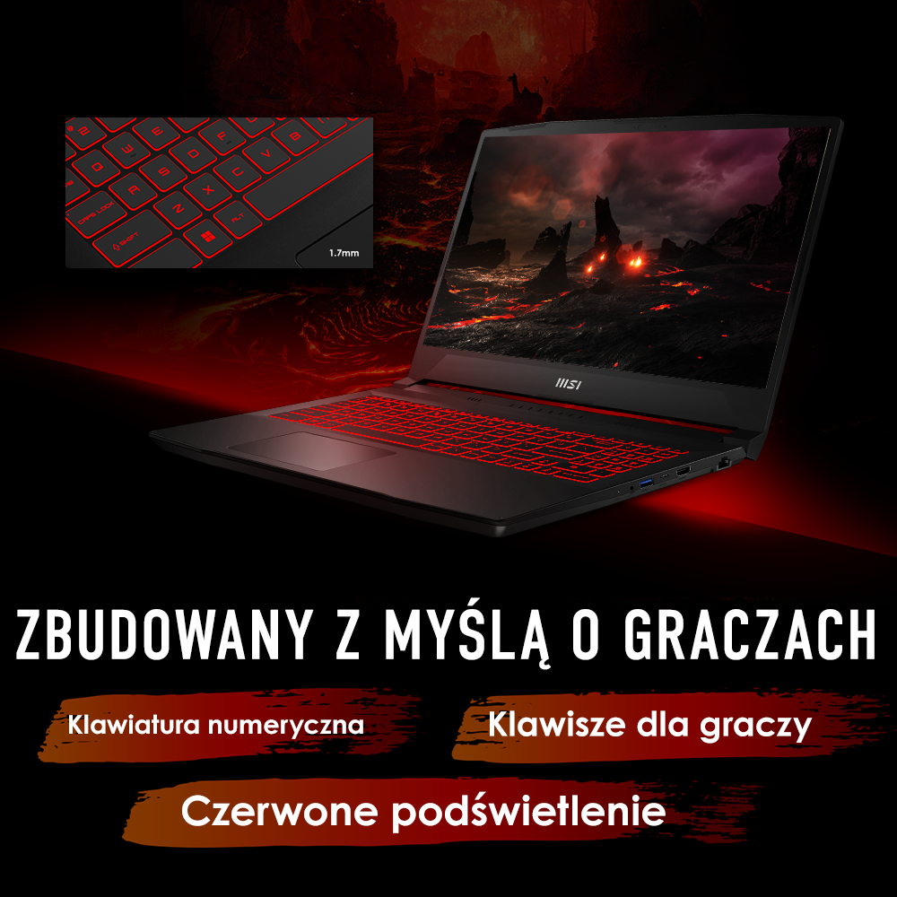 MSI Katana GF66 klawiatura