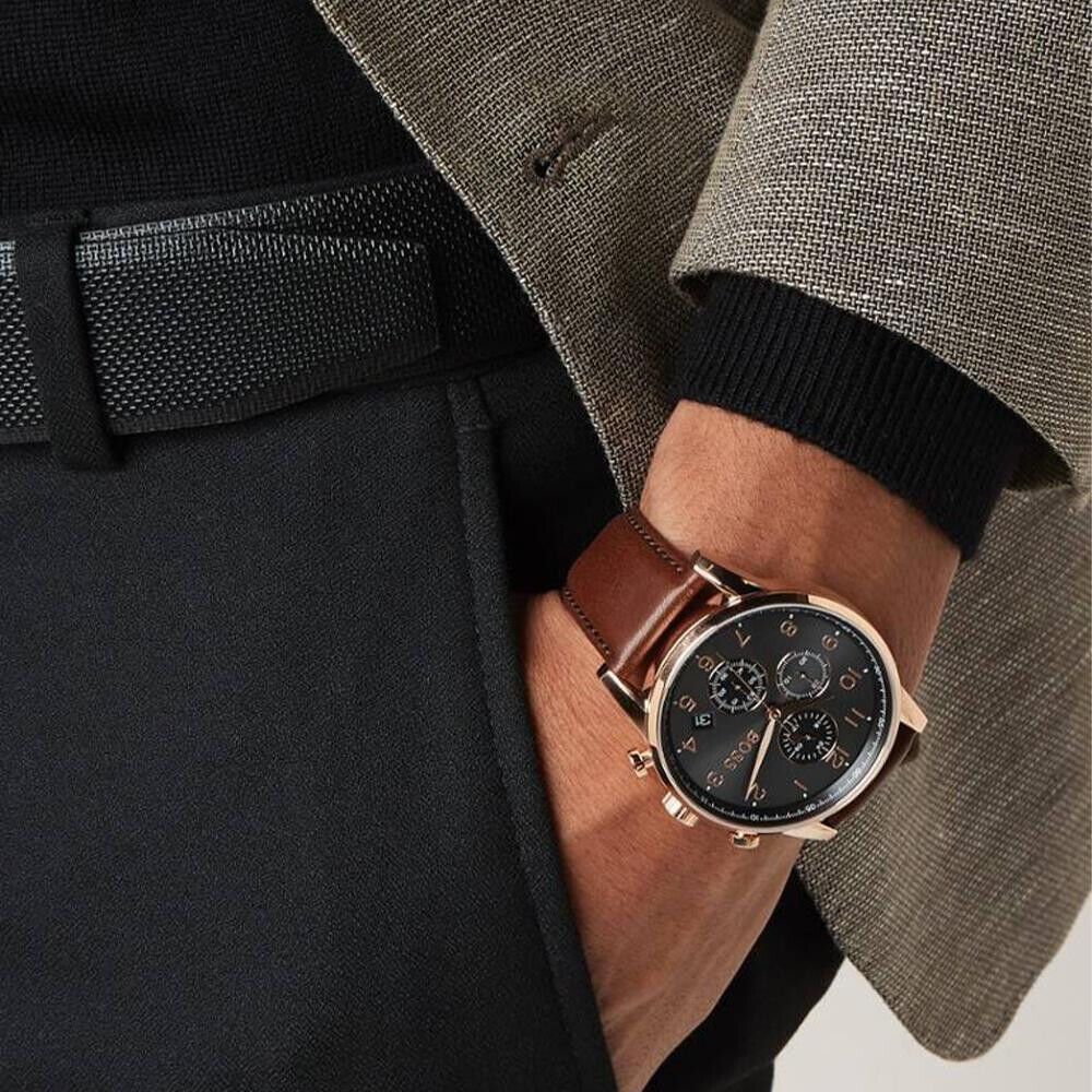 Hugo Boss 1513496 zegarek na pasku z naturalnej skóry
