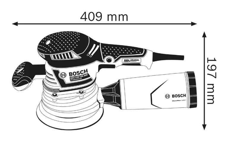 Bosch GEX 40-150 Professional wymiary