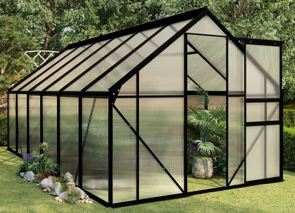 Vidaxl Szklarnia Antracytowa Aluminium 7,03M² 48212 -3