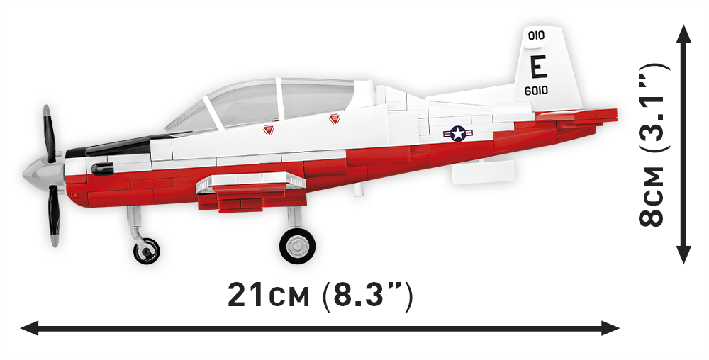 COBI Beechcraft T-6 Texan II wymiary