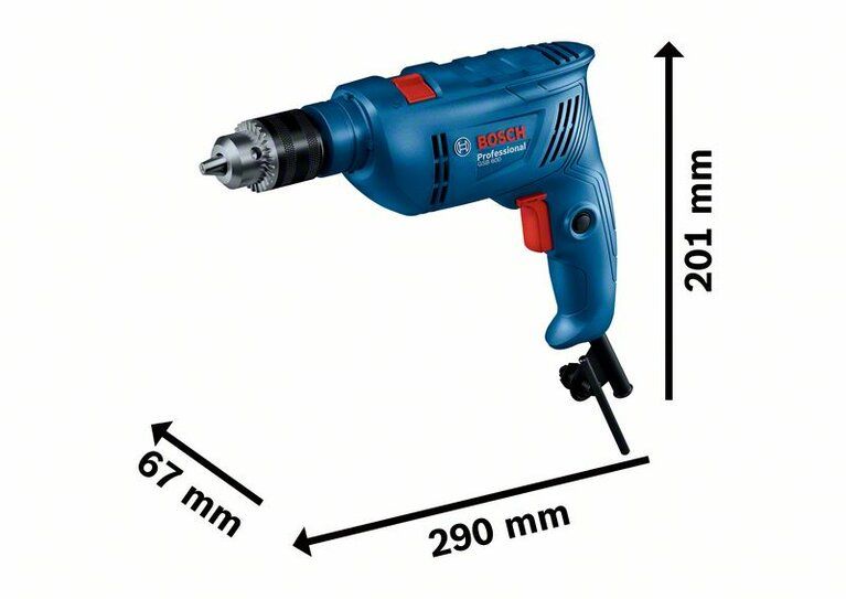 Bosch GSB 600 Professional wymiary