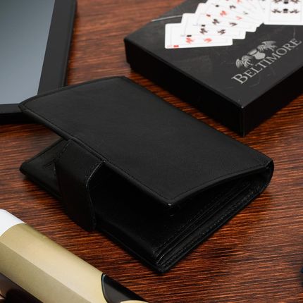 Męski portfel skórzany czarny klasyczny RFiD Beltimore P96 - zdjęcie 4
