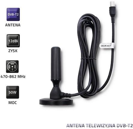 QOLTEC ANTENA TELEWIZYJNA DVB-T2 (57016) - zdjęcie 2