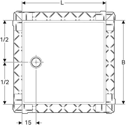 Geberit Setaplano Panel Do Natrysków Bezbrodzikowych 100X100Cm Biały Alpin (154280111) - zdjęcie 4
