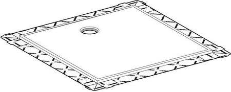 Geberit Setaplano Panel Do Natrysków Bezbrodzikowych 100X100Cm Biały Alpin (154280111) - zdjęcie 3