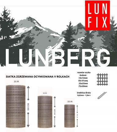 LUNBERG SIATKA ZGRZEWANA 19X19/1,4, H/1,0X5M * OCYNKOWANA WYSOKAJAKOŚĆDOBRACENALUNBERG - zdjęcie 2