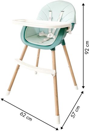 Ecotoys Fotelik Krzesełko Do Karmienia 2W1 Miętowe - zdjęcie 5