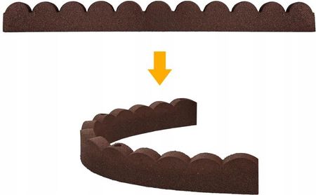 MULTYHOME OBRZEŻE ECO PALISADA OGRODOWA KOTWY BRĄZOWY 120CM EU5000001 - zdjęcie 2