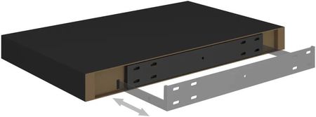 vidaXL Półki Ścienne 4 Szt Czarne 40X23X3 8 Cm Mdf - zdjęcie 5