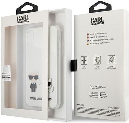 Karl Lagerfeld iPhone X/Xs hardcase Transparent Karl & Choupette (KLHCPXCKTR) - zdjęcie 2