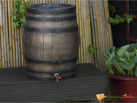 Nature Zbiornik na deszczówkę stylizowany na drewniany, 50 L, brązowy 423515 - zdjęcie 2