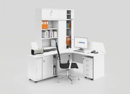 B2B PARTNER REGAŁ BIUROWY MIRELLI A+, 800 X 400 X 800 MM, BIAŁY - zdjęcie 2