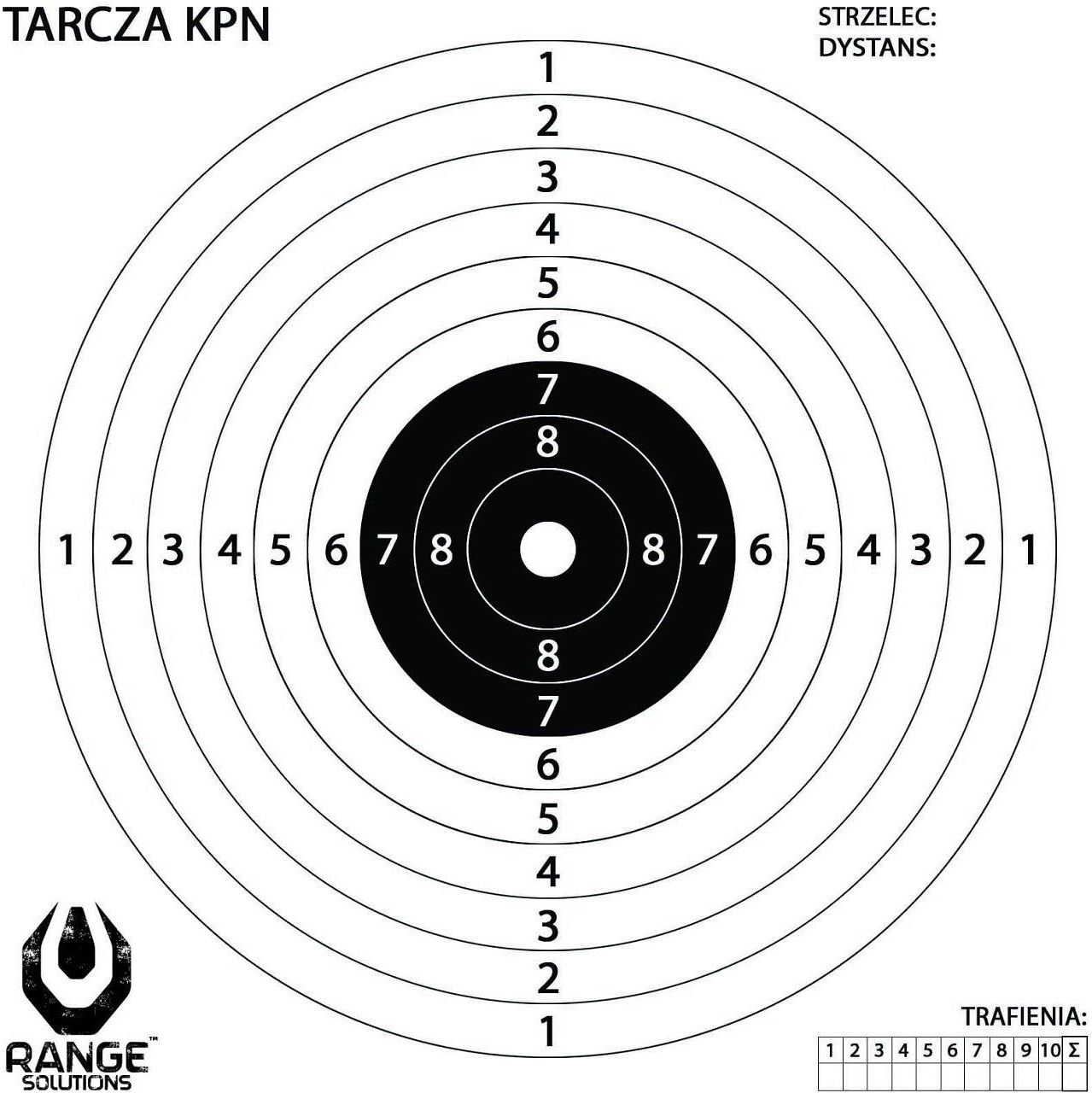 Range Solutions Tarcze Strzeleckie Kpn 100Szt Ran 31 030006 G Ceny