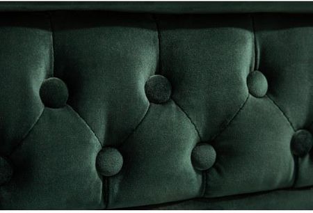 Invicta Interior Sofa Chesterfield 3 Osobowa Aksamitna Butelkowa Zieleń 40483 - zdjęcie 2