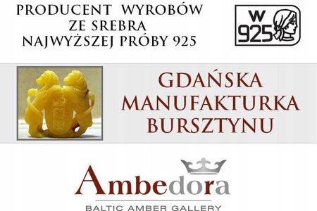 NASZYJNIK / WISIOREK SABINE Z BURSZTYNEM - zdjęcie 4
