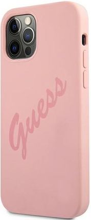 Guess Etui GUHCP12LLSVSPI Apple iPhone 12 Pro Max różowy/pink hardcase Script Vintage - zdjęcie 4