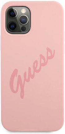 Guess Etui GUHCP12LLSVSPI Apple iPhone 12 Pro Max różowy/pink hardcase Script Vintage - zdjęcie 3