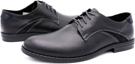 Eleganckie buty męskie 253LU czarne - zdjęcie 2