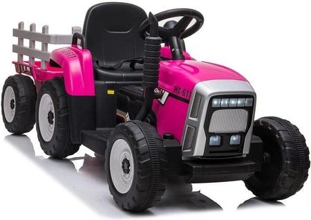 Lean Cars Traktor Na Akumulator Z Przyczepą Xmx611 Różowy - zdjęcie 6