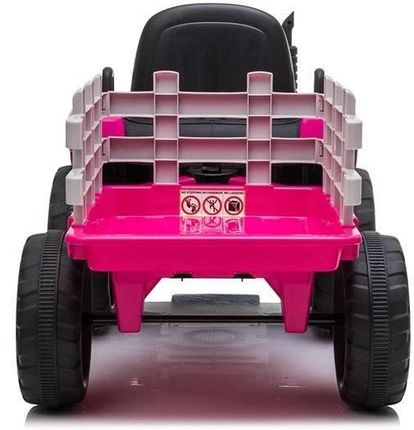 Lean Cars Traktor Na Akumulator Z Przyczepą Xmx611 Różowy - zdjęcie 3