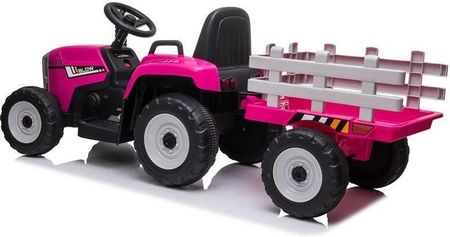 Lean Cars Traktor Na Akumulator Z Przyczepą Xmx611 Różowy - zdjęcie 5