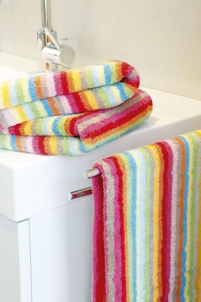 Cawo Frottier Ręcznik 50X100 Cm Lifestyle Stripes Multicolor Hell 32922 - zdjęcie 2