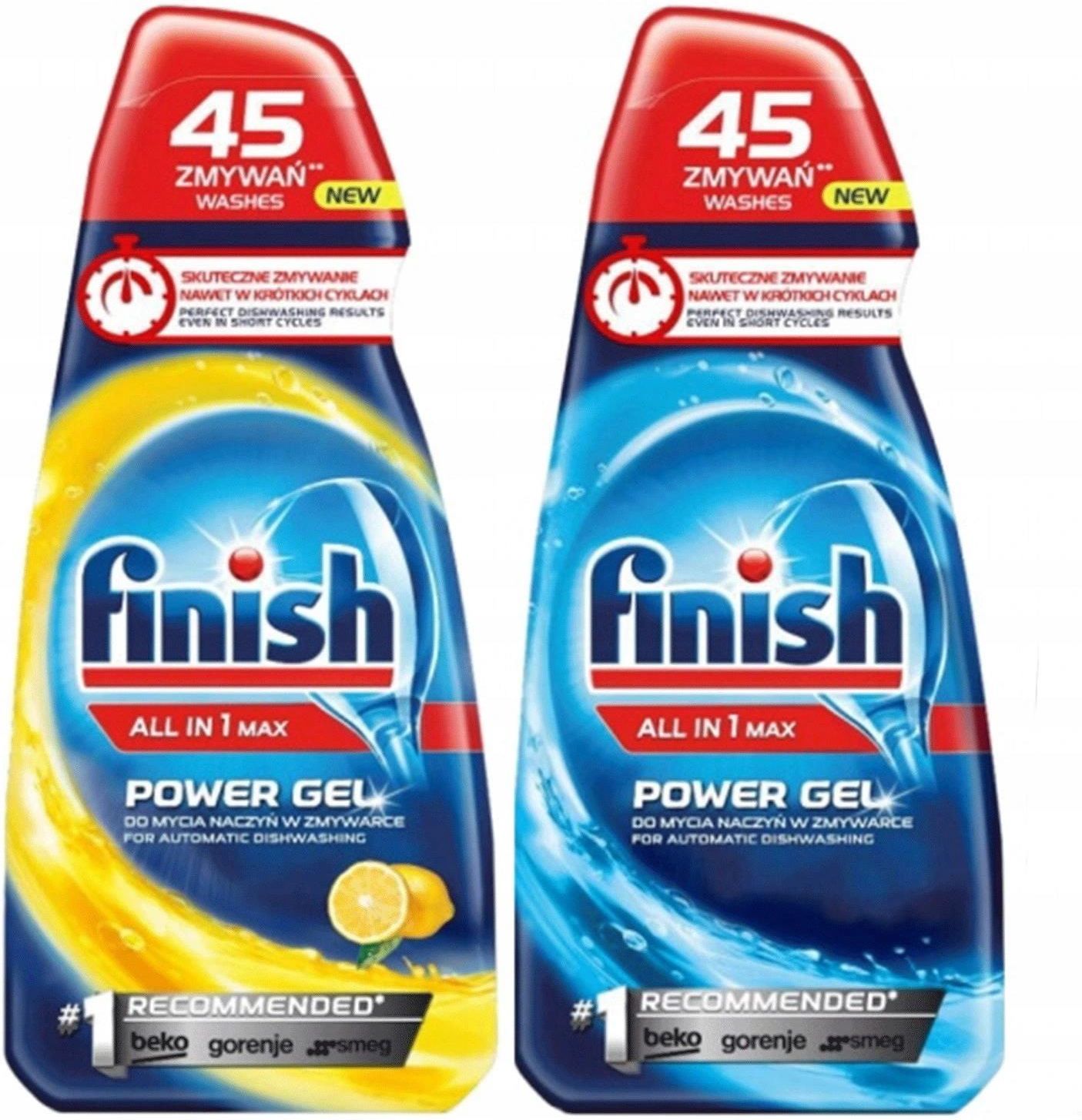 Finish All in 1 Max Żel Zmywarki Zestaw 2 x 900ml Opinie i atrakcyjne