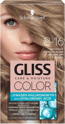 Gliss Color krem koloryzujący do włosów 8-16 Naturalny Popielaty Blond - zdjęcie 2