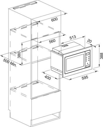 Franke Smart FSM 25 MW XS Czarne szkło/Stal szlachetna 131.0627.471 - zdjęcie 2