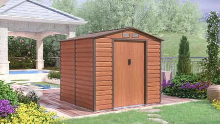 G21 Domek Ogrodowy Gah 407 - 213 X 191 Cm Brązowy 63900525 - zdjęcie 4