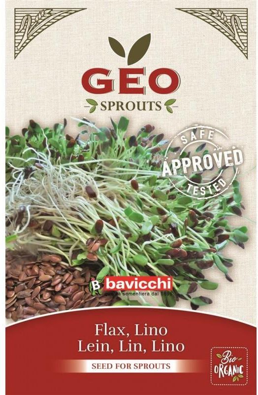 Zdjęcie Len Nasiona Na Kiełki Geo, Certyfikowane, 80G, Bavicchi - Skarszewy