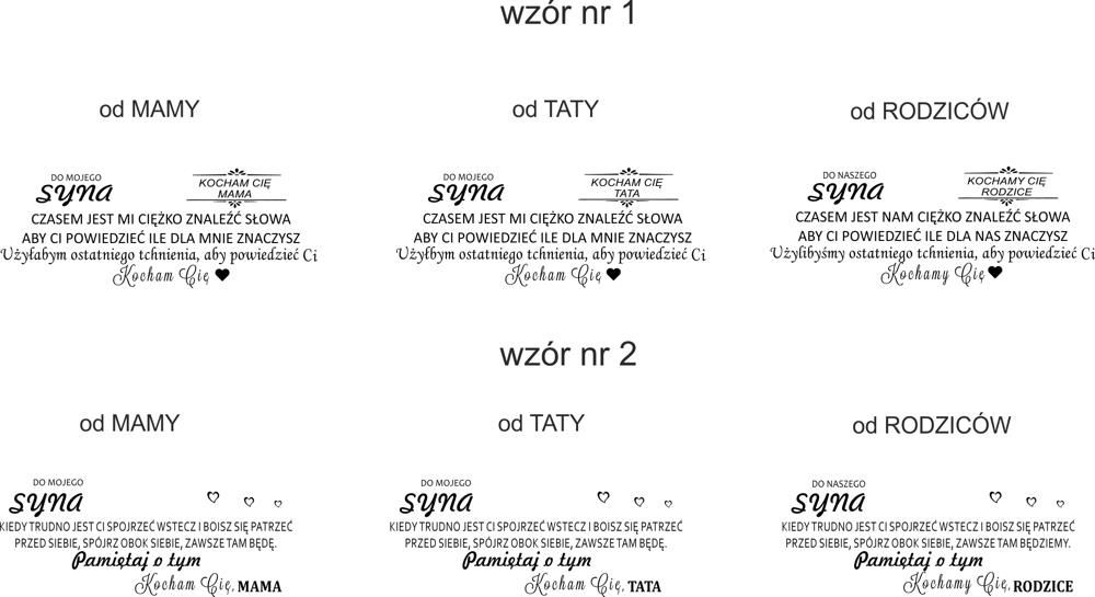 Bransoletka Z Grawerem Dla Syna Od Mamy Taty Rodziców 1 Ceny i opinie