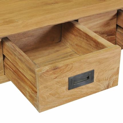 vidaXL Lumarko Stolik Konsola Lite Drewno Tekowe 90x30 80cm 74721 - zdjęcie 3