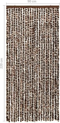 vidaXL Lumarko Zasłona Przeciwko Owadom Brąz I Biel 90X220cm Szenil 111763 - zdjęcie 3