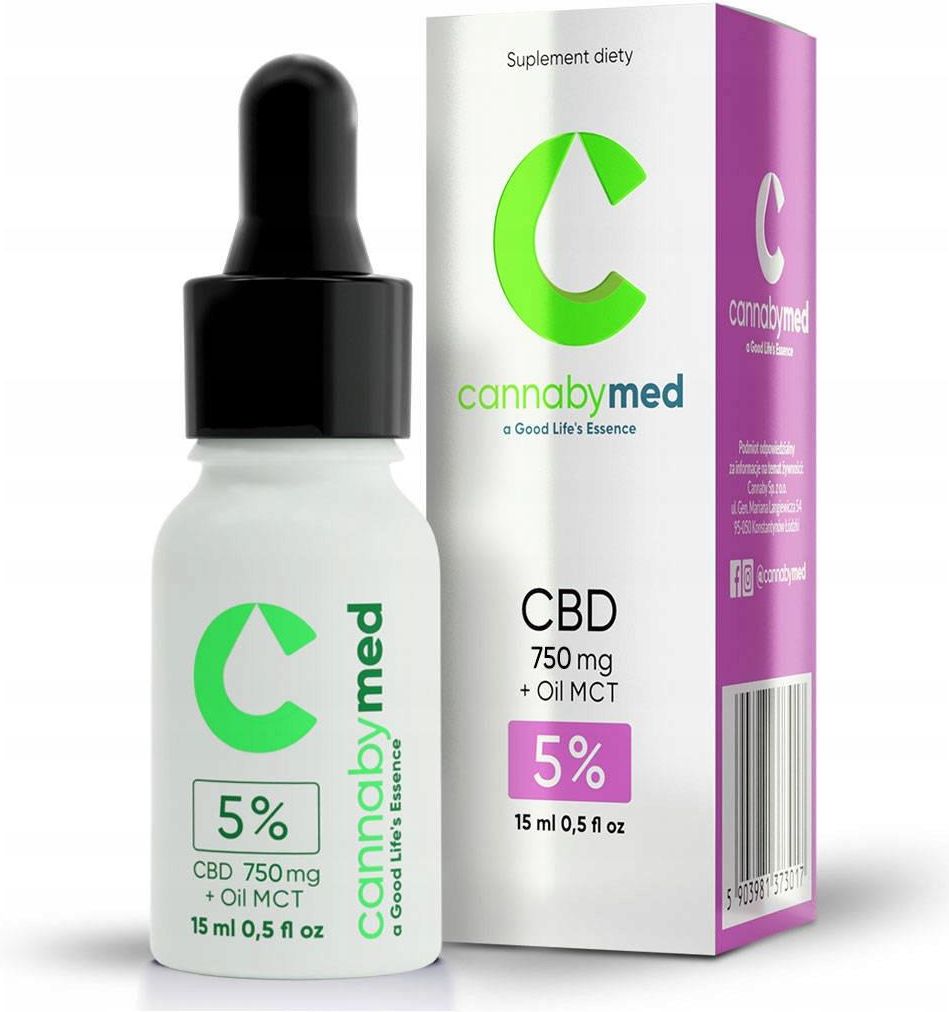 Preparat Medycyny Naturalnej CannabyMed Olejek CBD 5 MCT 15ml