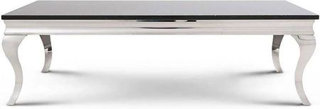 BellaCasa Ława glamour Ludwik blat kamienny 140x80x45 - zdjęcie 2