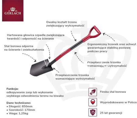 Saperka 850Mm - zdjęcie 2