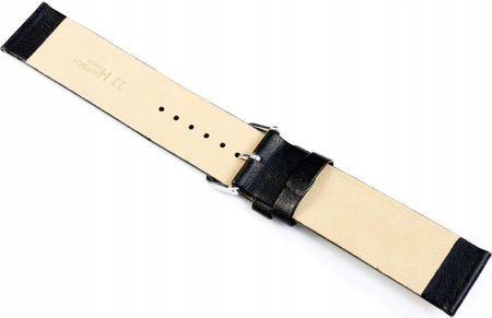 Czarny pasek skórzany 28 mm HIRSCH Scandic 17852050-2-28 M - zdjęcie 6