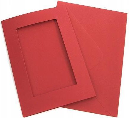 Zdjęcie KOPERTA I BAZA DO KARTKI 10,5X15 CM - BORDOWY - Czempiń
