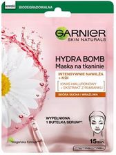 Zdjęcie Garnier Skin Naturals Hydra Bomb Maska na tkaninie kojąca z ekstraktem z rumianku 28 g - Tarnobrzeg
