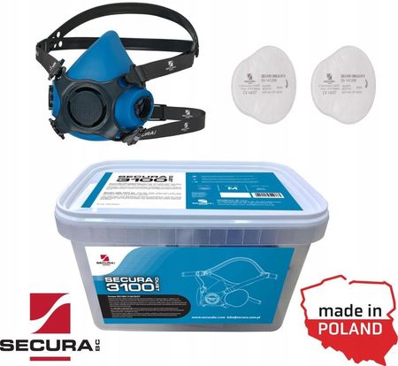 Maska Przeciwpyłowa Secura Dust 3100 Z Filtrami P3 - zdjęcie 2