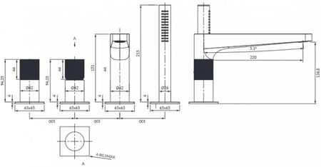 Omnires Contour Złoty Szczotkowany (CT8032GLB) - zdjęcie 2