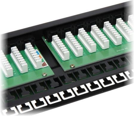 Abcvision Patchpanel RJ-45 PP-48/RJ/6C Rack 19 1U KAT.6 (PP48RJ6C) - zdjęcie 2