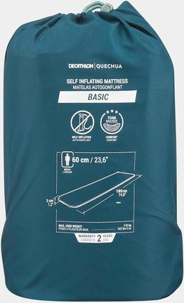Quechua Mata Samopompująca Basic 60 Cm Dla 1 Osoby Niebieski Turkusowy - zdjęcie 3