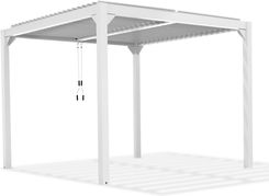 Zdjęcie Grindi Pergola Tarasowa Biała Aluminiowa Z Otwieranym Dachem Kea I 3X4M 961023 - Gdańsk